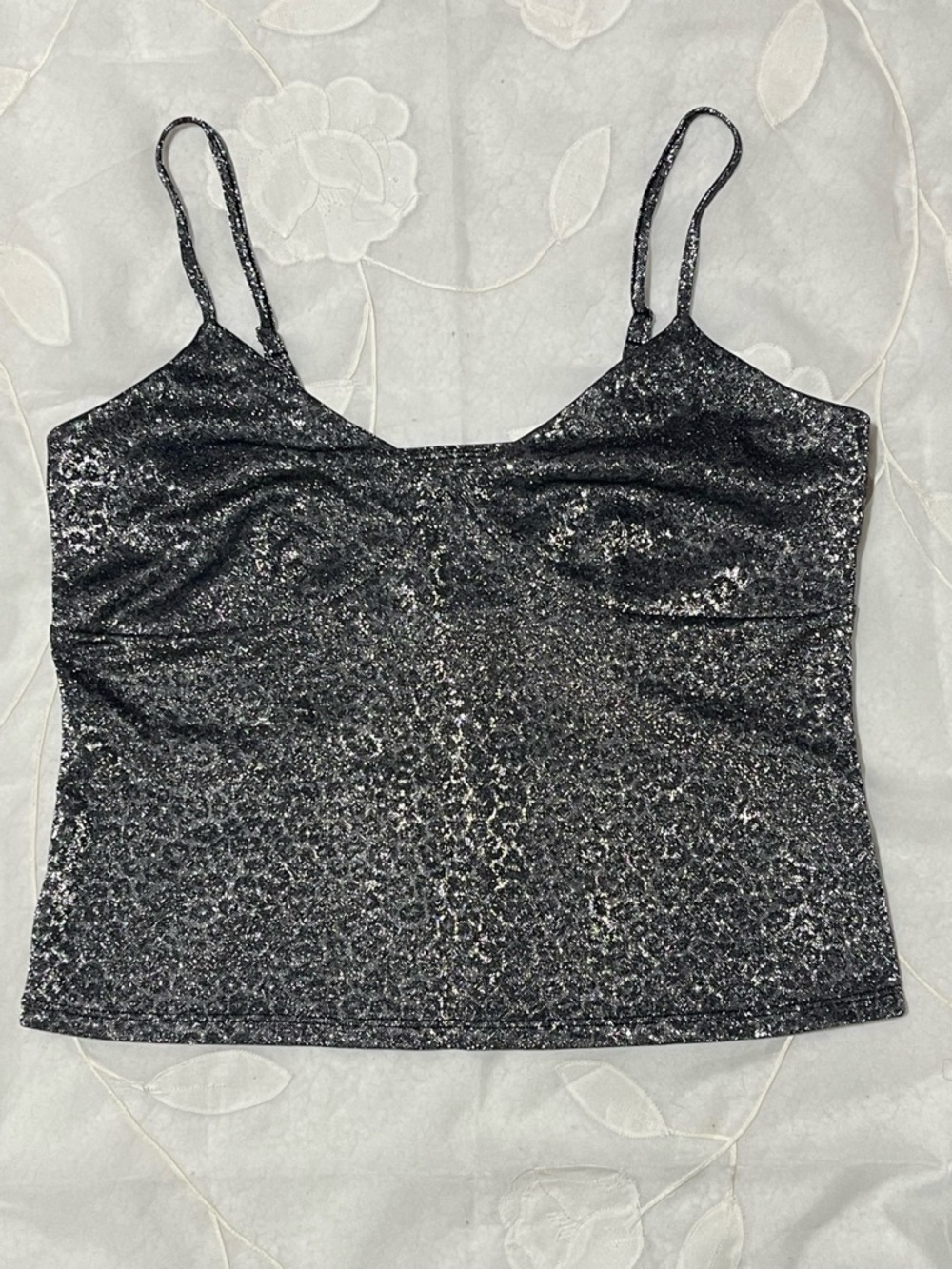 wild fable Black Sparkle Spaghetti-Strap Cami